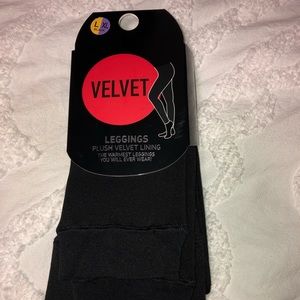 Velvet plush leggings